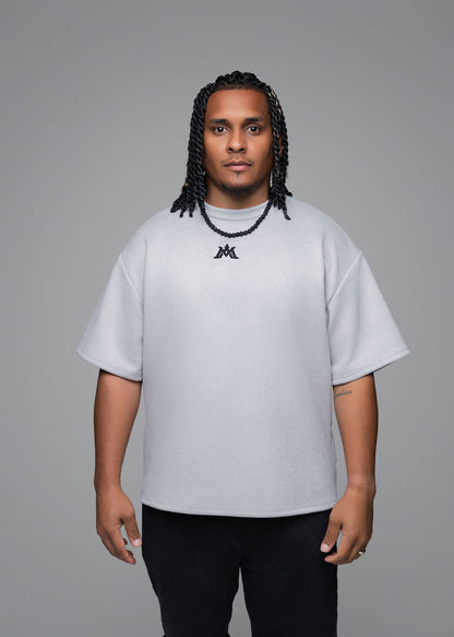 💎 Monarch Oversized Fit Tee | "Crest" Edition (Cloud Grey)