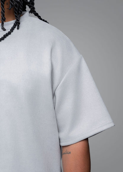💎 Monarch Oversized Fit Tee | "Crest" Edition (Cloud Grey)