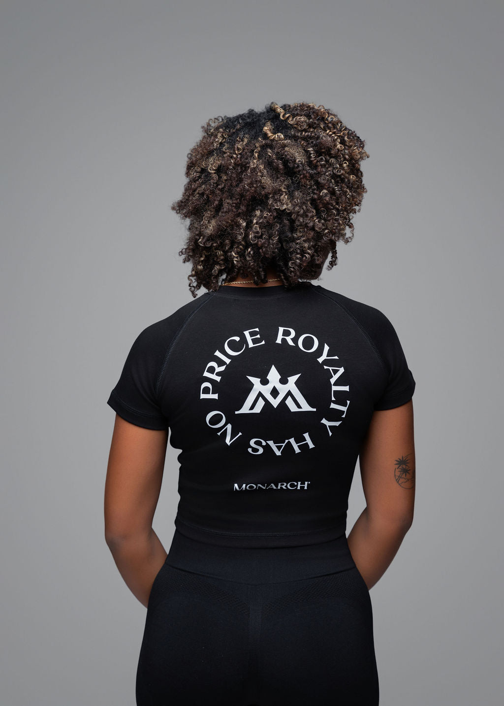 MONARCH®  Women's Crop Tee Royalty Black