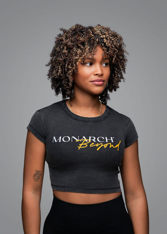 MONARCH®  Women's Crop Tee Royalty Grey
