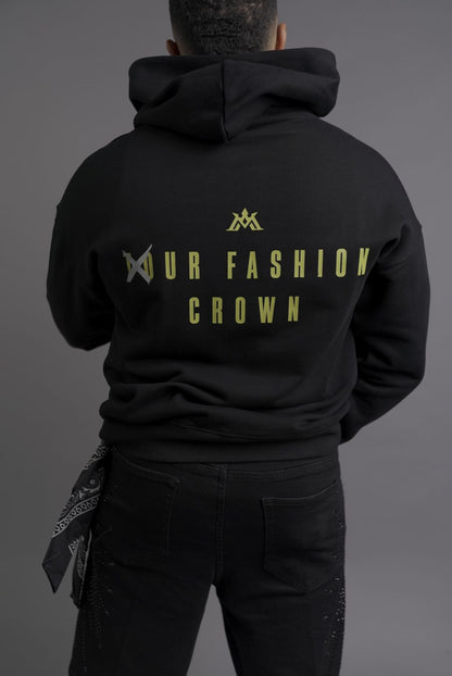 MONARCH®  Black Hoodie (Neon Graphics)